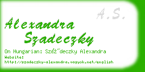 alexandra szadeczky business card